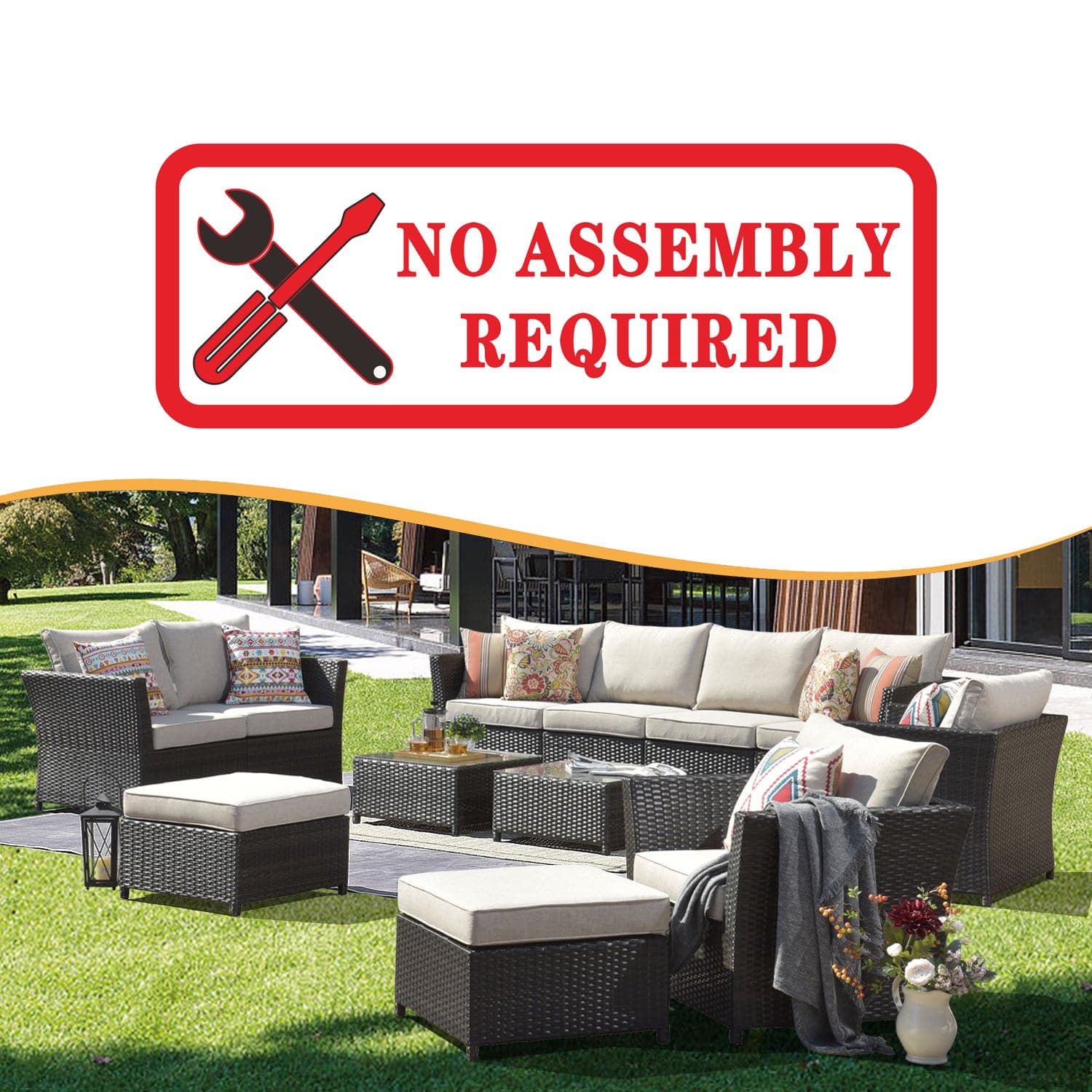 How to Configure 10 to 12-Piece Modular Outdoor Sectionals for Large Patios