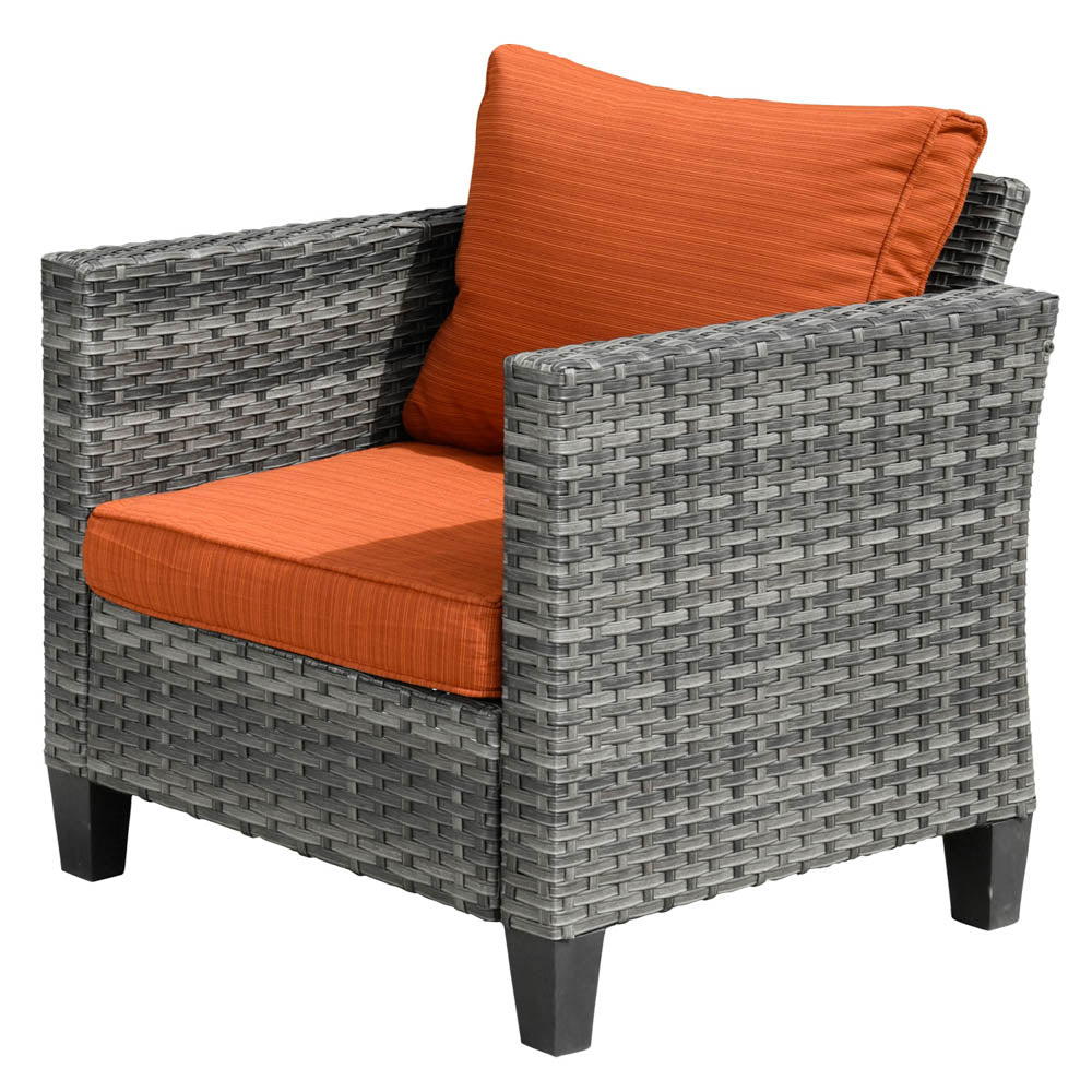 Ovios Patio Vultros Furniture Set 7-Person Seating with 30'' Propane Fire Pit Table