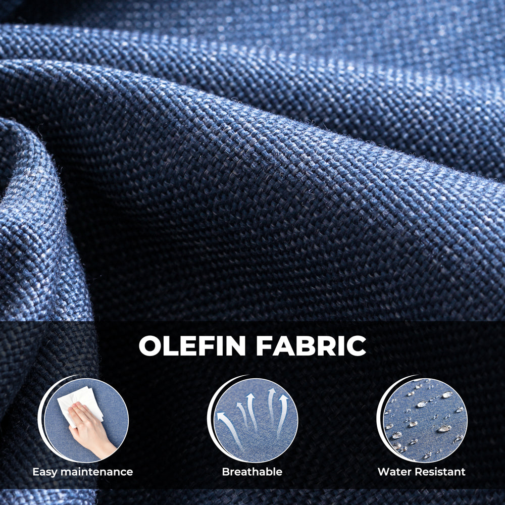 OVIOS Patio Furniture Set New Rimaru 7-Piece Set include 30'' Square Fire Pit Table Partially Assembled