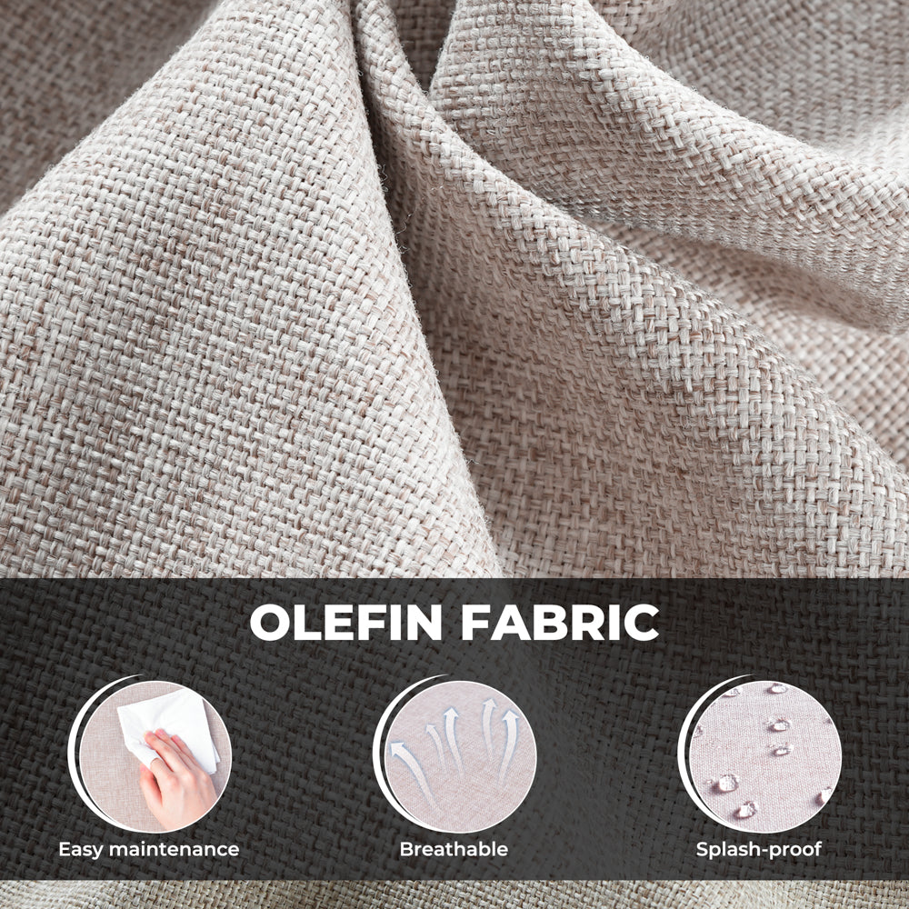 OVIOS Patio Furniture Set New Rimaru 7-Piece Set include 30'' Square Fire Pit Table Partially Assembled