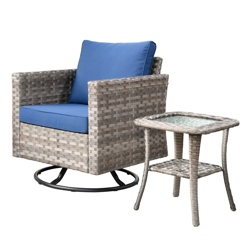 OVIOS Rocking Chair Outdoor Table and Chairs matching BBR broad handrails series