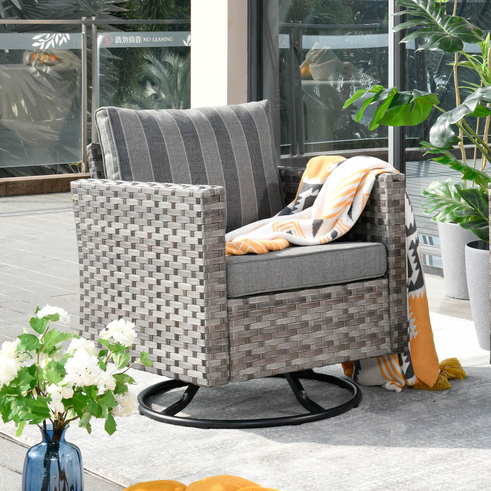 OVIOS Rocking Chair Outdoor Table and Chairs matching BBR broad handrails series