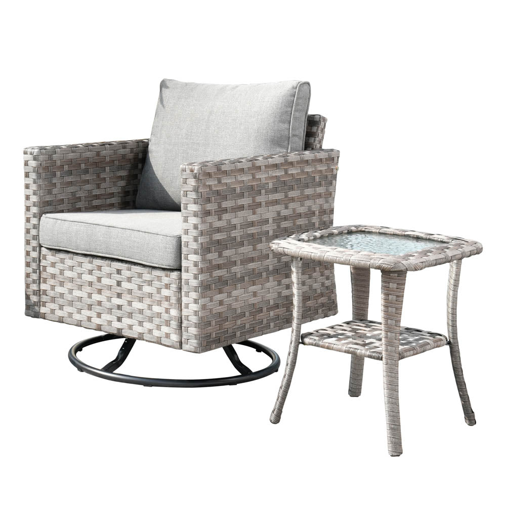 OVIOS Rocking Chair Outdoor Table and Chairs matching BBR broad handrails series