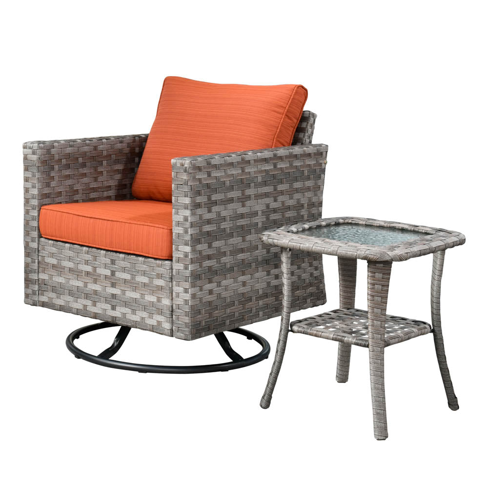 OVIOS Rocking Chair Outdoor Table and Chairs matching BBR broad handrails series