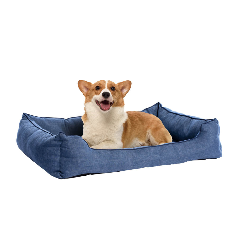 Ovios Orthopedic Supportive 3-Size Dog Bed with Olefin Fabric and Non-slip Bottom, Dog-Friendly