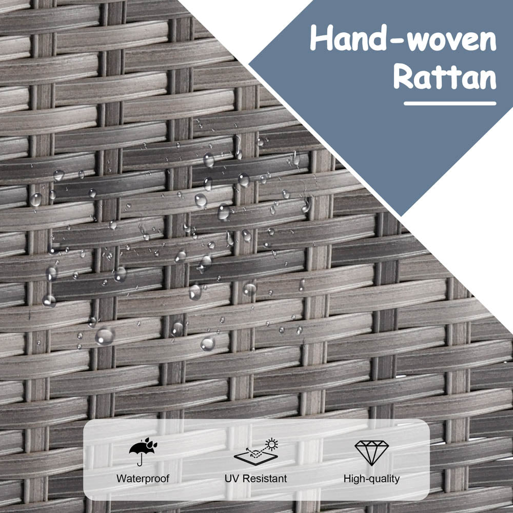 OVIOS Patio Kenard 6-Piece Conversation Set with 42'' Rectangle Propane Fire Pit Table and Rocking Chairs