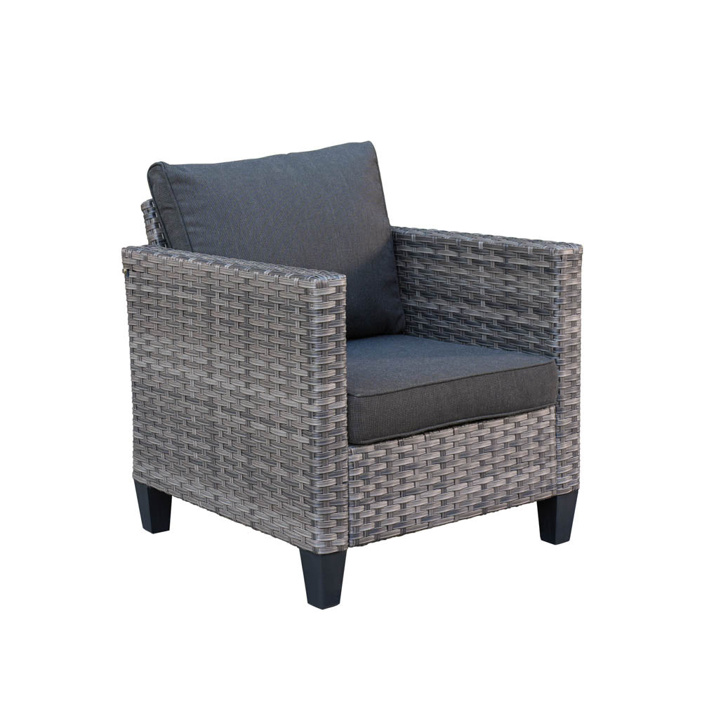 Ovios Patio Conversation Set 6-Piece with 30'' Fire Pit Table and Vultros Set