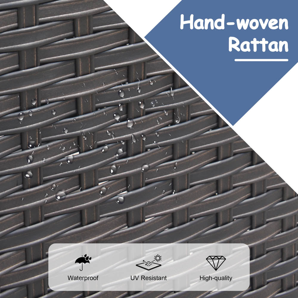 OVIOS Patio Kenard 6-Piece Conversation Set with 42'' Rectangle Propane Fire Pit Table and Rocking Chairs