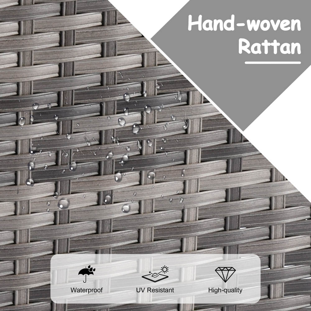 OVIOS Patio Kenard 6-Piece Conversation Set with 42'' Rectangle Propane Fire Pit Table and Rocking Chairs