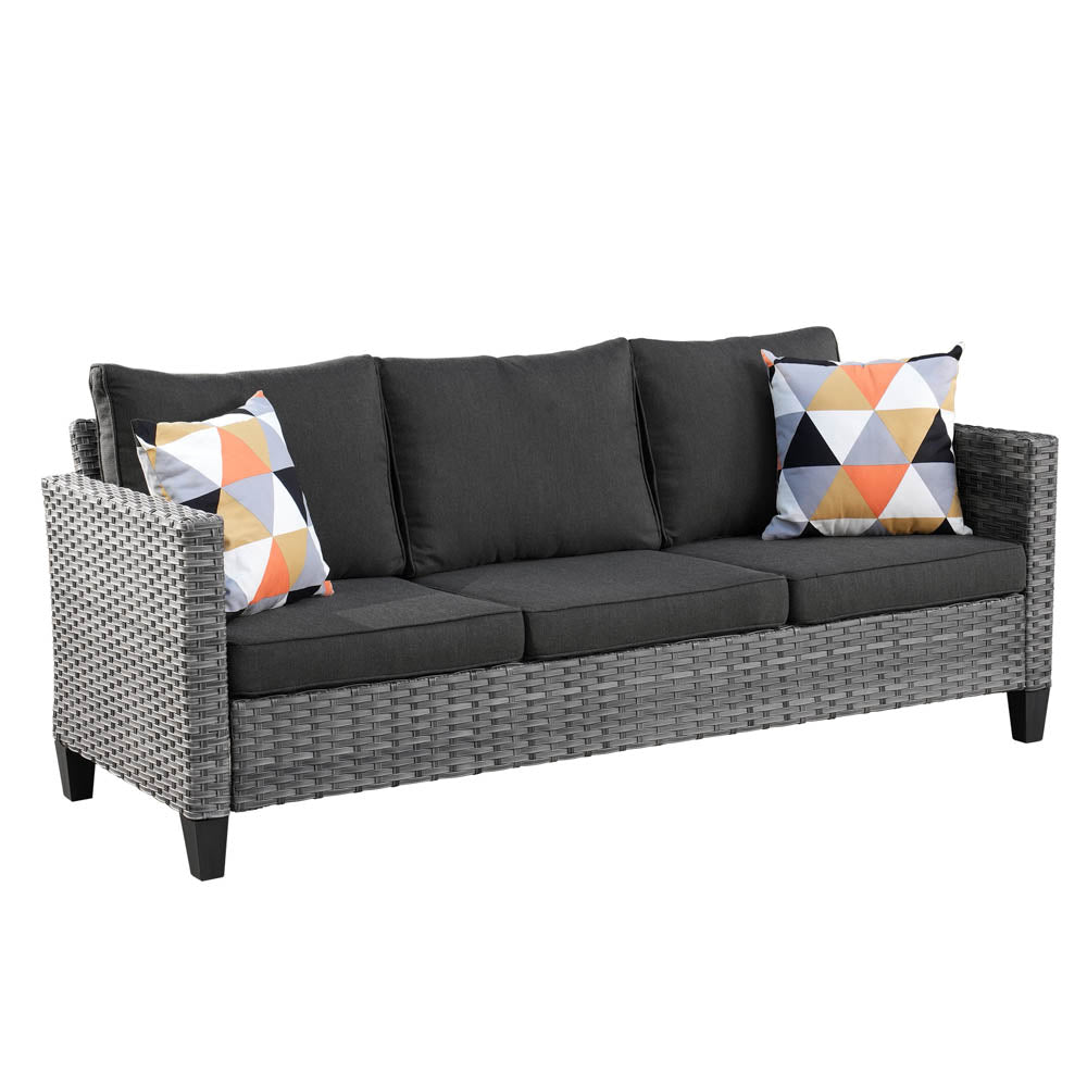 Ovios Patio Furniture Set 6-Piece with Swivel Rocking Chairs and Table