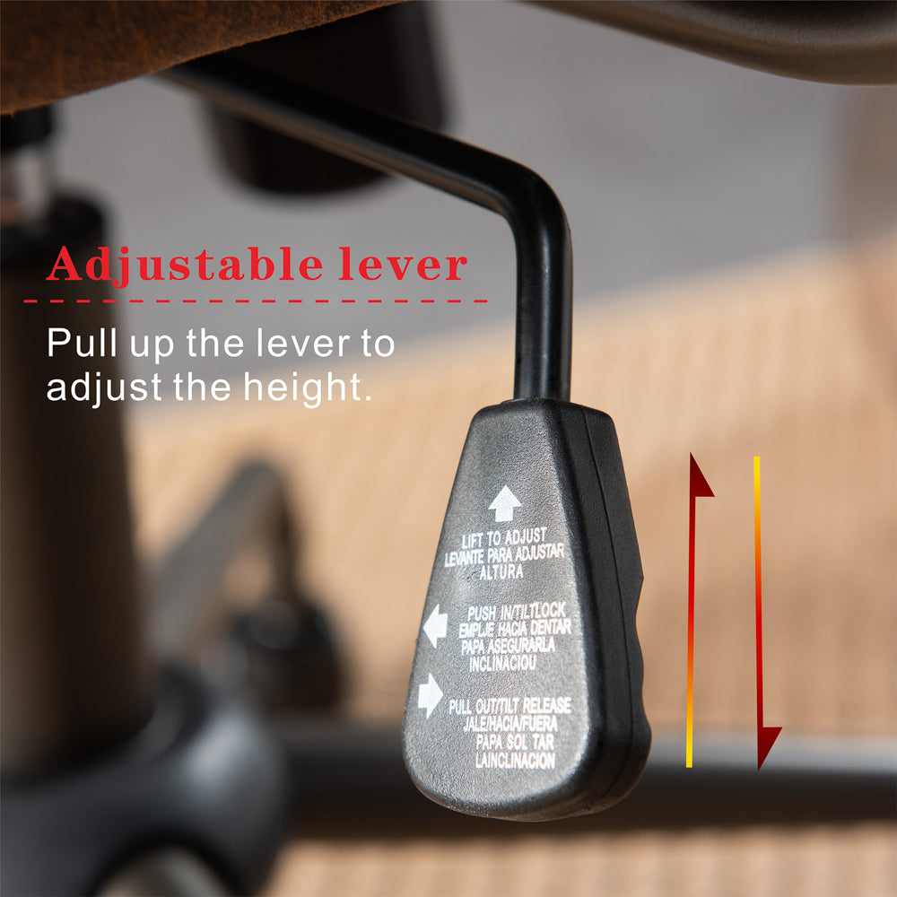 Ovios Office Chair Suede Fabric for Executive or Home Office Ergonomic Chair-Dark Grey