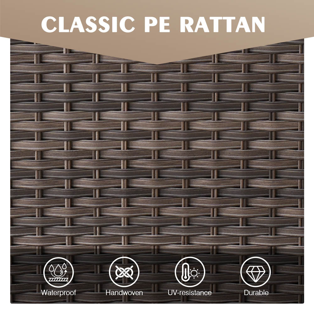 OVIOS Patio Kenard 6-Piece Conversation Set with 30'' Propane Fire Pit Table and Rocking Chairs