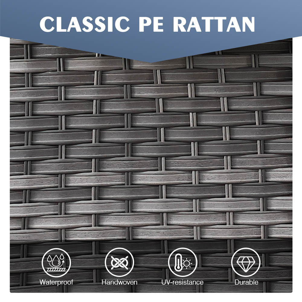 OVIOS Patio Kenard 6-Piece Conversation Set with 30'' Propane Fire Pit Table and Rocking Chairs