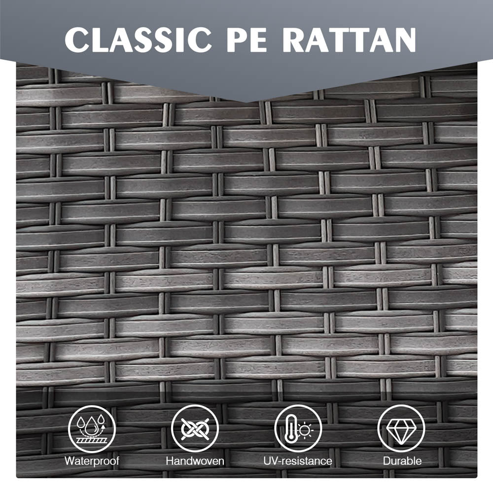 OVIOS Patio Kenard 6-Piece Conversation Set with 30'' Propane Fire Pit Table and Rocking Chairs