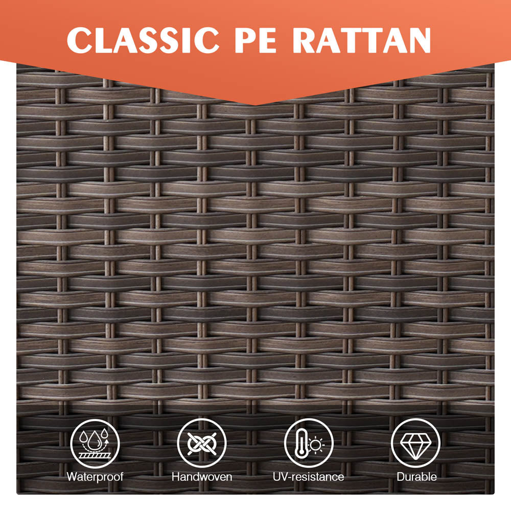 OVIOS Patio Kenard 6-Piece Conversation Set with 30'' Propane Fire Pit Table and Rocking Chairs