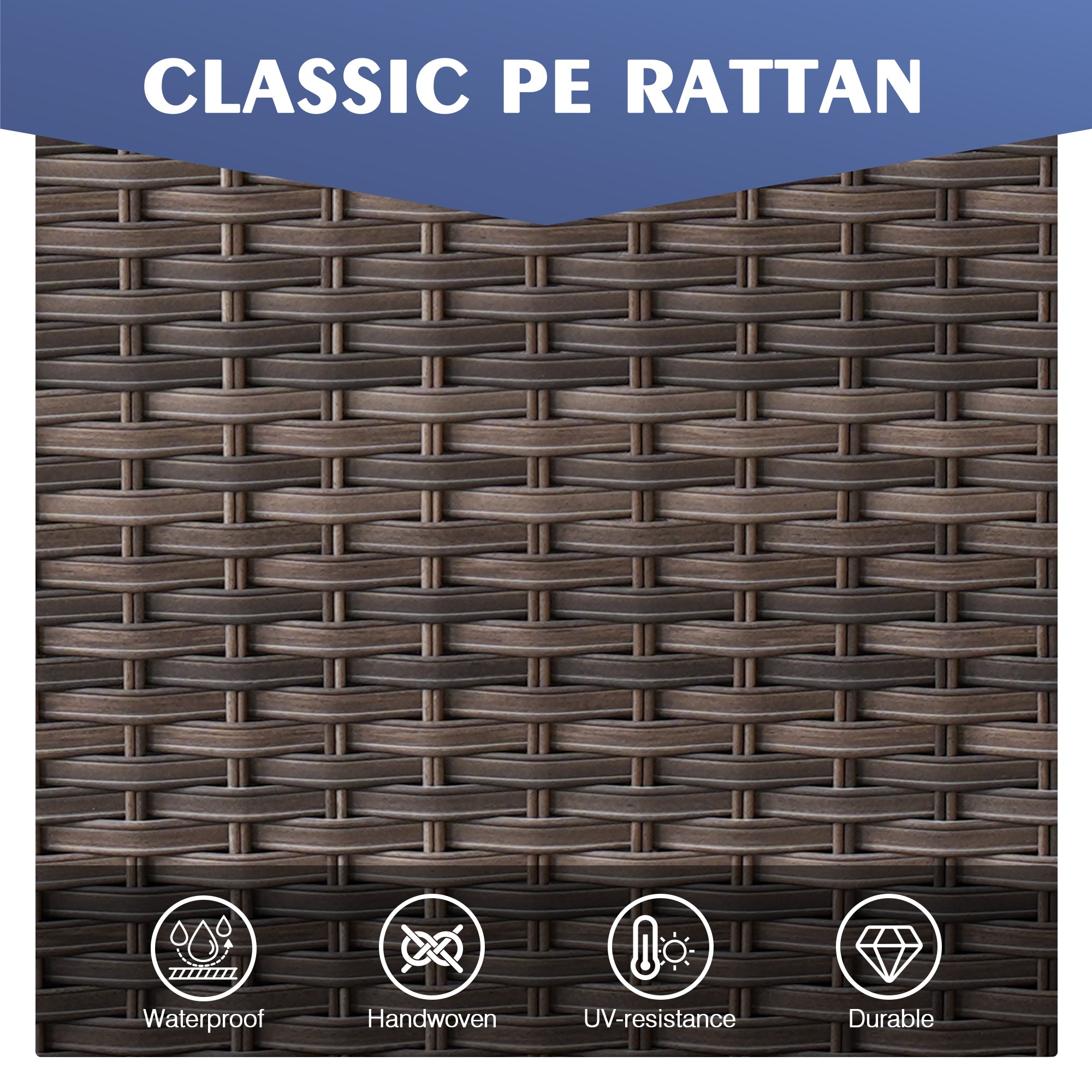 OVIOS Patio Kenard 6-Piece Conversation Set with 30'' Propane Fire Pit Table and Rocking Chairs