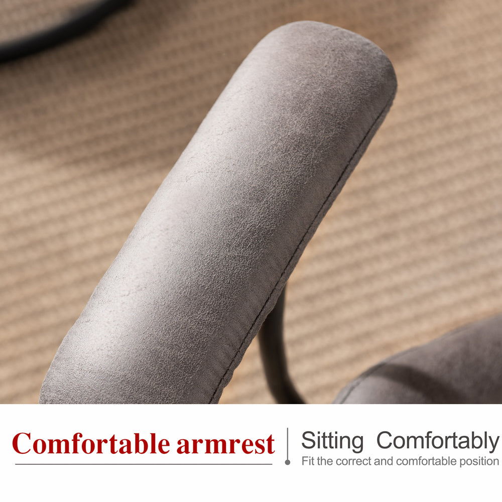 Ovios Office Chair Suede Fabric for Executive or Home Office Ergonomic Chair-Dark Grey