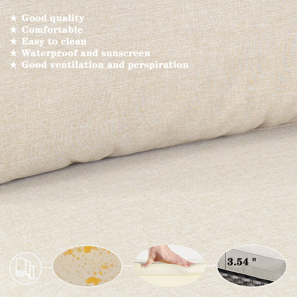 OVIOS Patio Vultros 7-Piece Set with 2 Rocking chairs and 30'' Propane Fire Pit Table