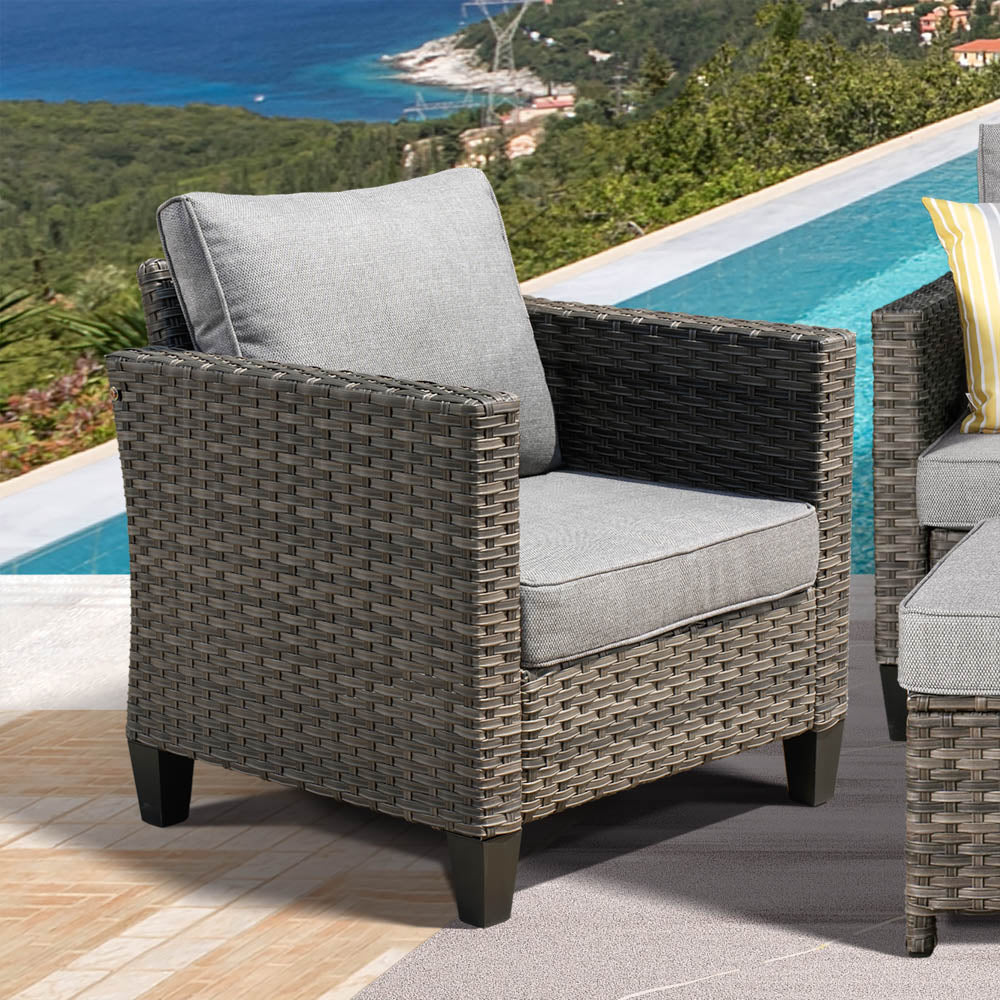 Ovios Patio Conversation Set New Vultros 6-Piece High Back with Cushions