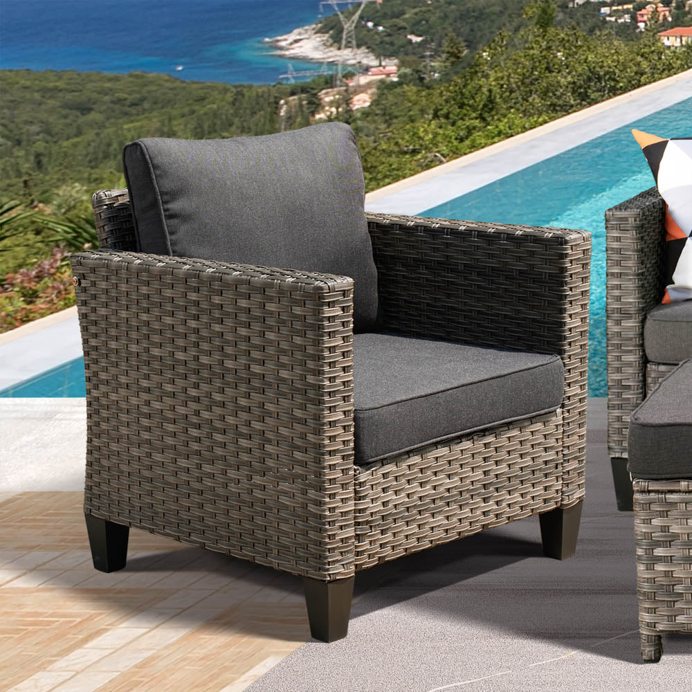 Ovios Patio Conversation Set New Vultros 6-Piece High Back with Cushions