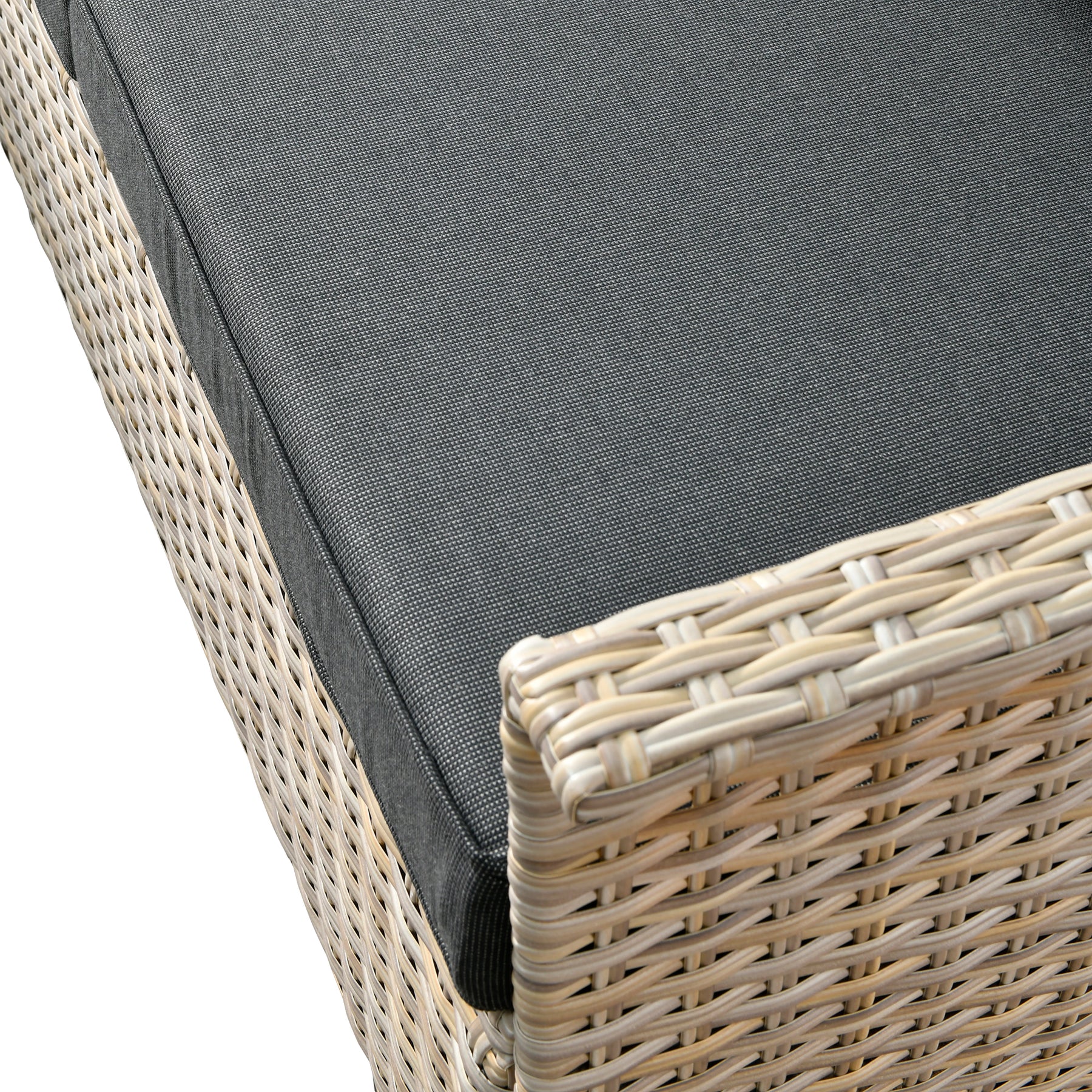 Ovios Outdoor Furniture Beige Wicker Set 8 Pieces with 2 Swivel Chair Side Table and Multifunctional Storage