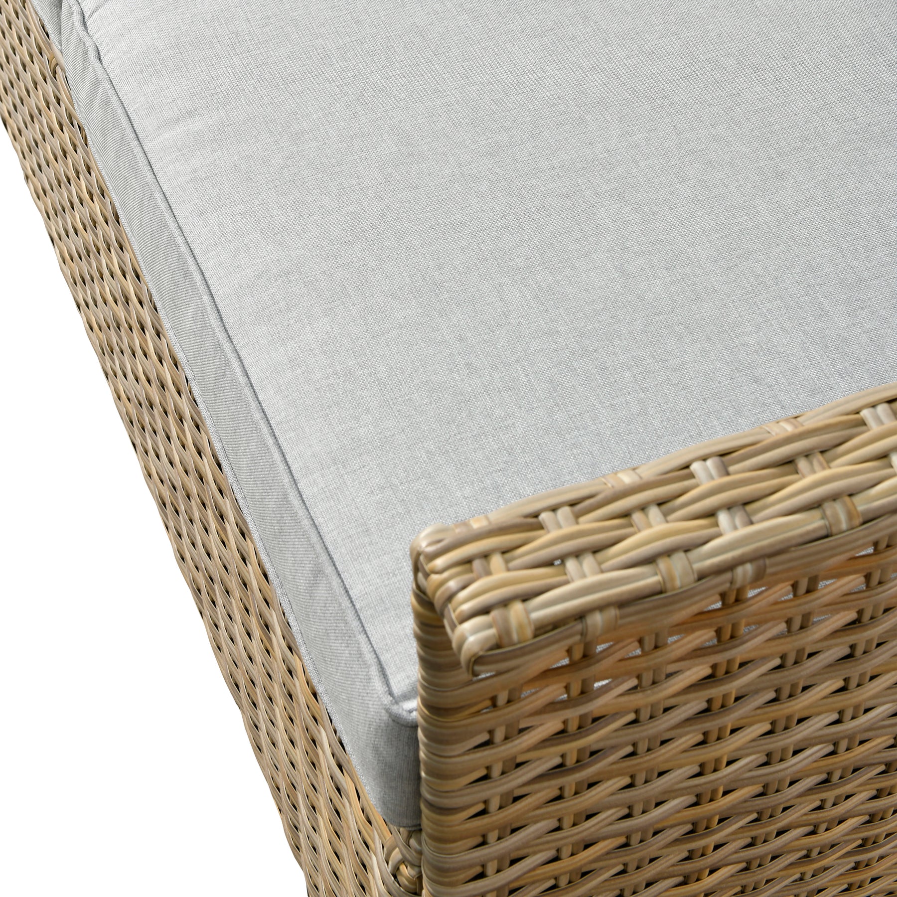 Ovios Outdoor Furniture Beige Wicker Set 8 Pieces with 2 Swivel Chair Side Table and Multifunctional Storage
