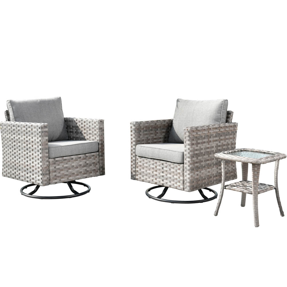 OVIOS Rocking Chair Outdoor Table and Chairs matching BBR broad handrails series