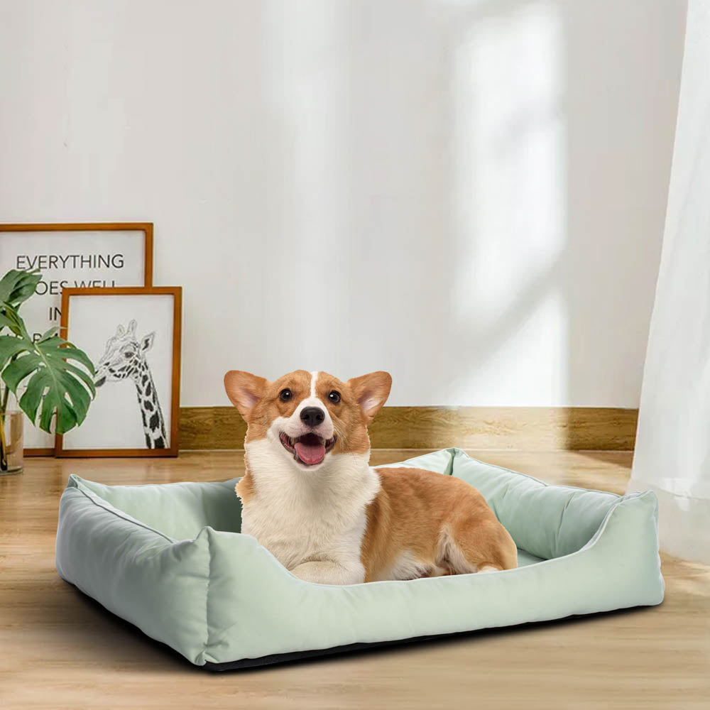 Ovios Orthopedic Supportive 3-Size Dog Bed with Olefin Fabric and Non-slip Bottom, Dog-Friendly