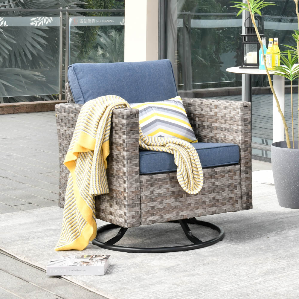 OVIOS Rocking Chair Outdoor Table and Chairs matching BBR broad handrails series