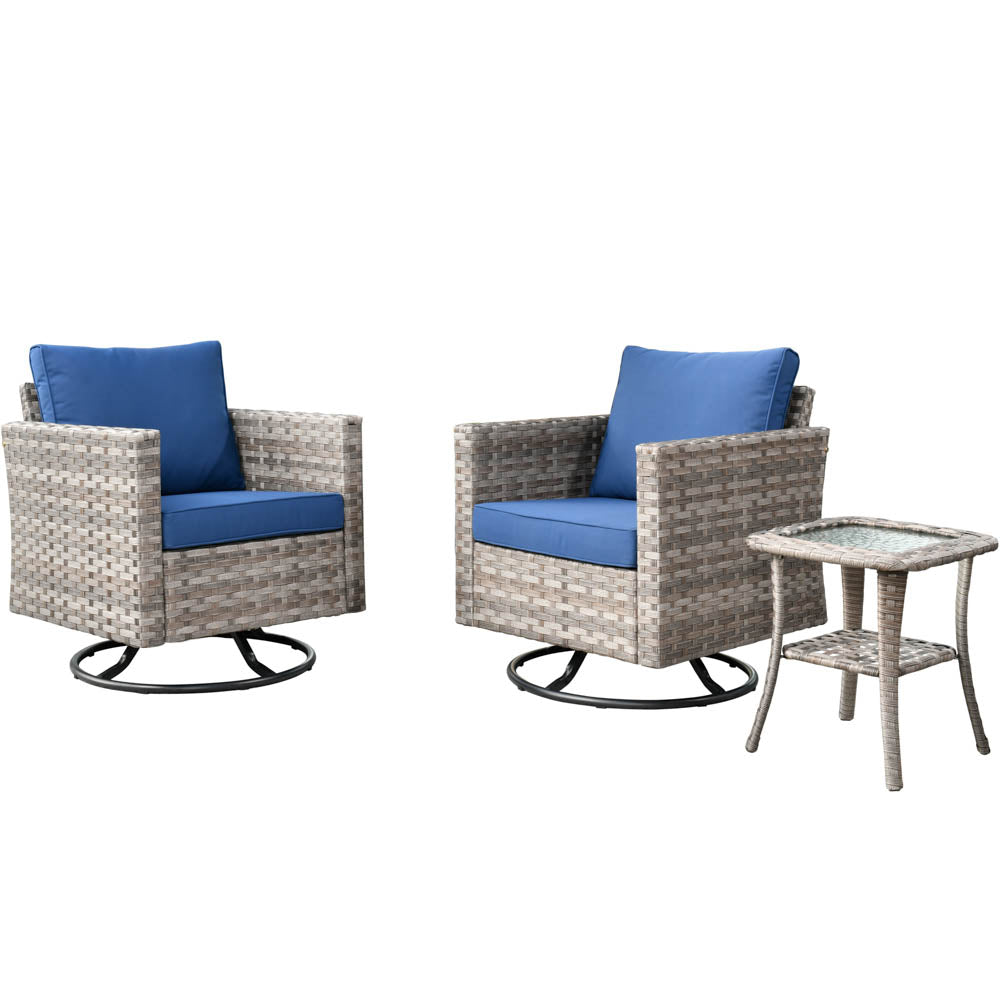 OVIOS Rocking Chair Outdoor Table and Chairs matching BBR broad handrails series