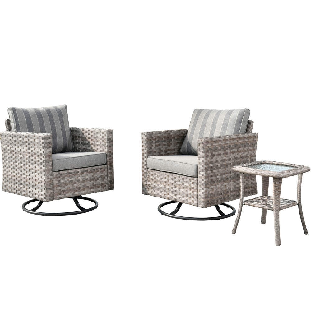 OVIOS Rocking Chair Outdoor Table and Chairs matching BBR broad handrails series