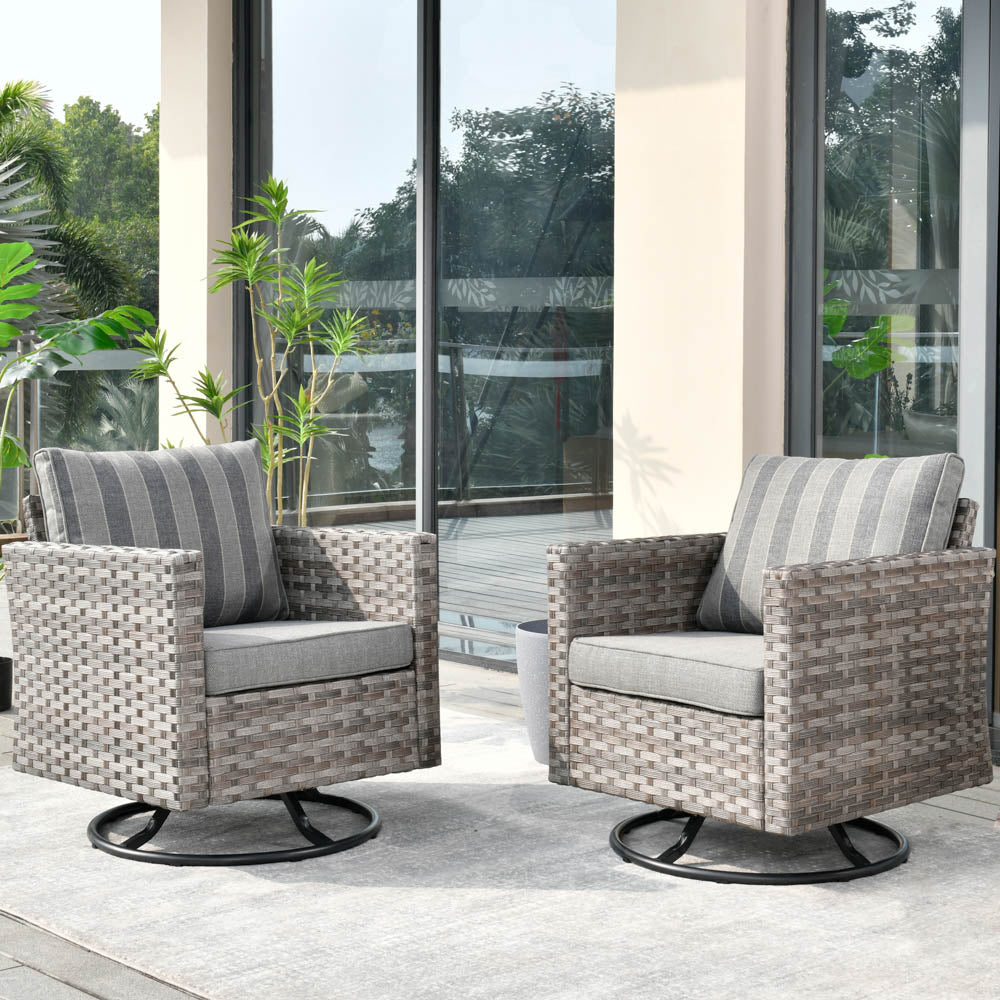 OVIOS Rocking Chair Outdoor Table and Chairs matching BBR broad handrails series