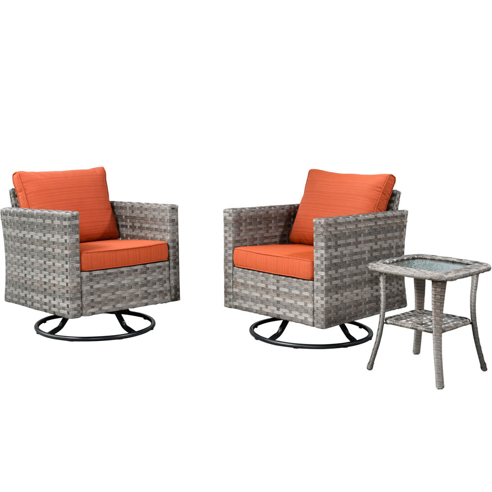 OVIOS Rocking Chair Outdoor Table and Chairs matching BBR broad handrails series