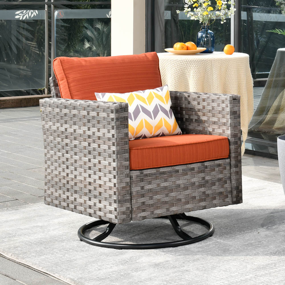 OVIOS Rocking Chair Outdoor Table and Chairs matching BBR broad handrails series