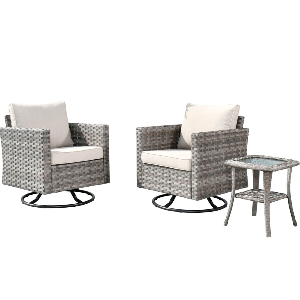 OVIOS Rocking Chair Outdoor Table and Chairs matching BBR broad handrails series