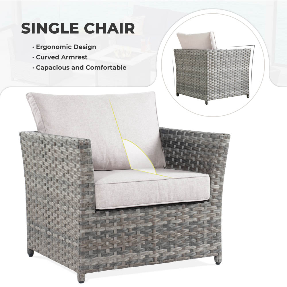 OVIOS New Rimaru Series Patio Furniture Set 9-Piece include Swivel Chairs Set Partially Assembled