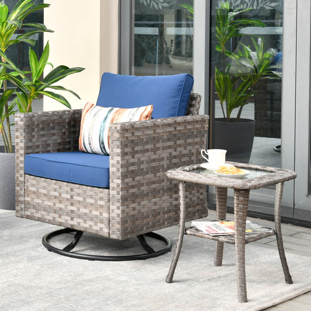 OVIOS Rocking Chair Outdoor Table and Chairs matching BBR broad handrails series