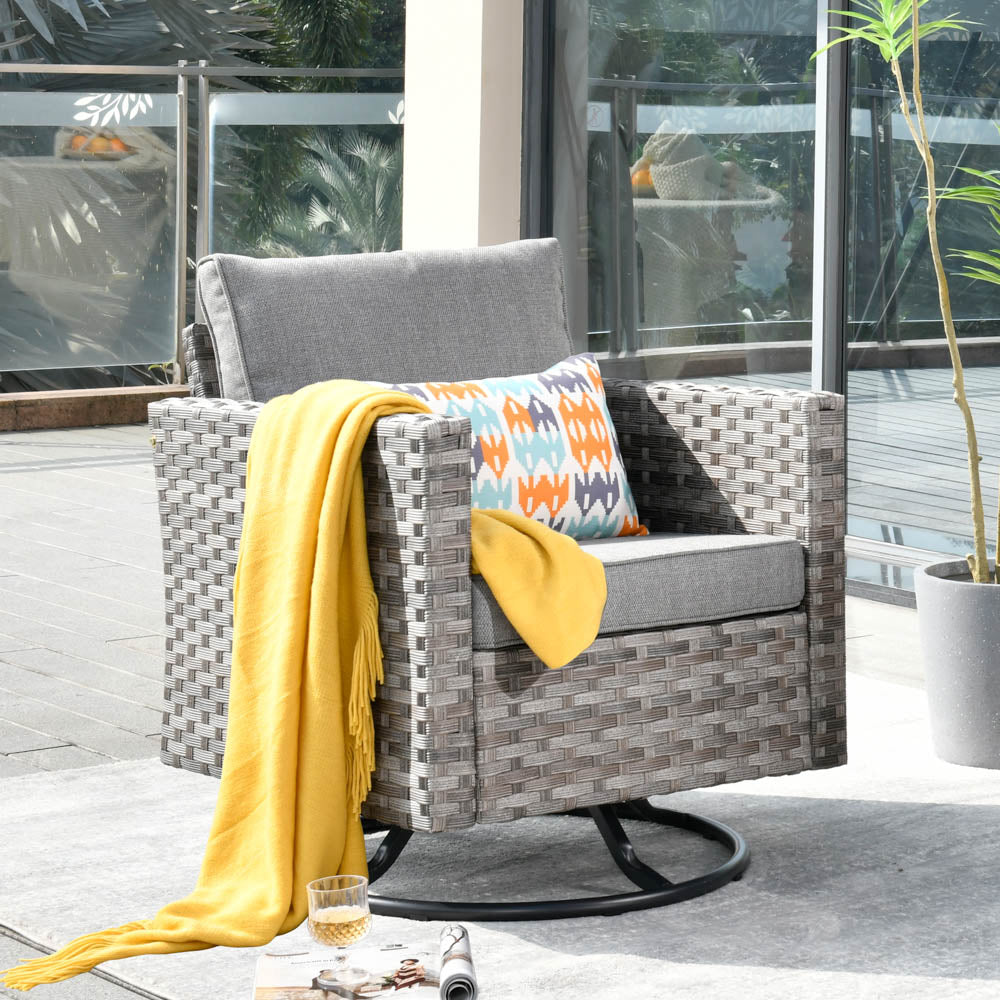 OVIOS Rocking Chair Outdoor Table and Chairs matching BBR broad handrails series