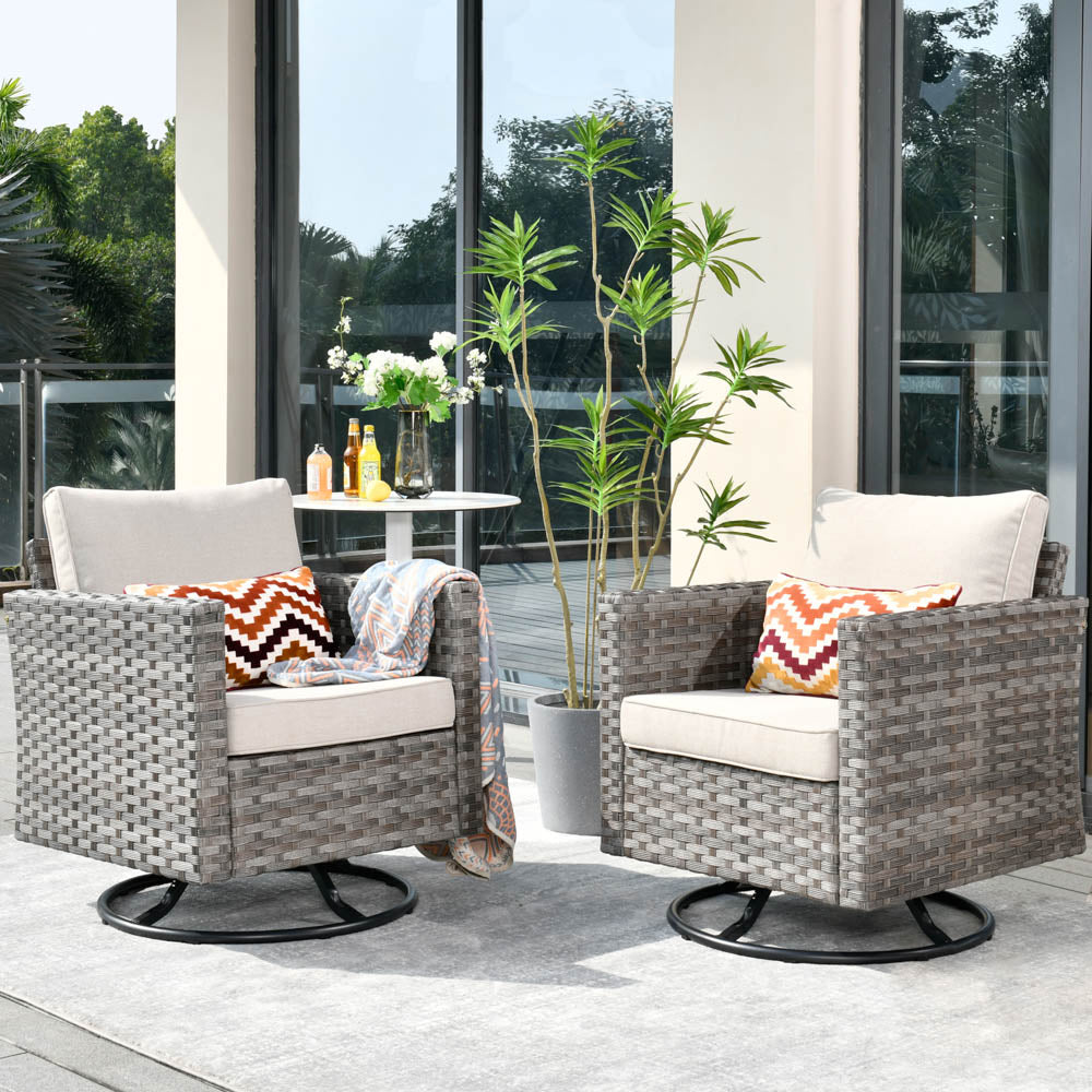 OVIOS Rocking Chair Outdoor Table and Chairs matching BBR broad handrails series