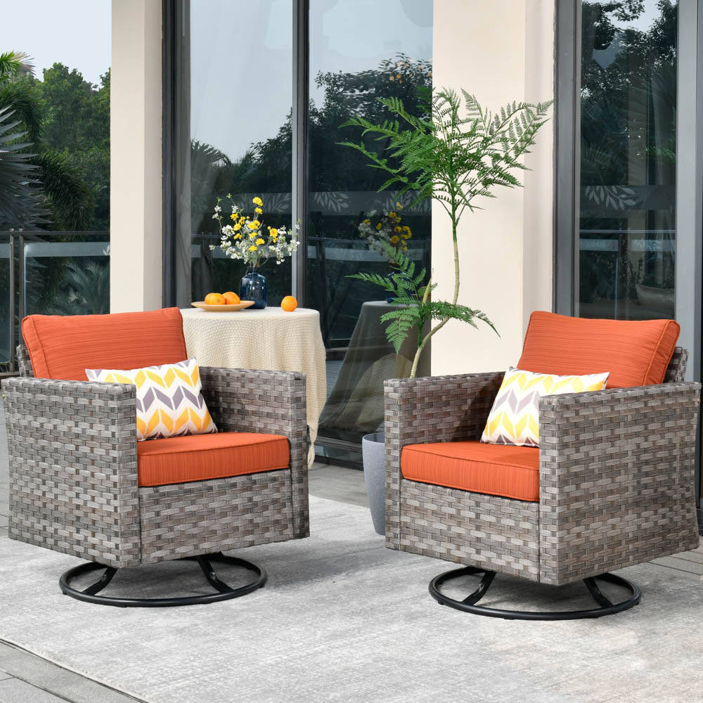 OVIOS Rocking Chair Outdoor Table and Chairs matching BBR broad handrails series