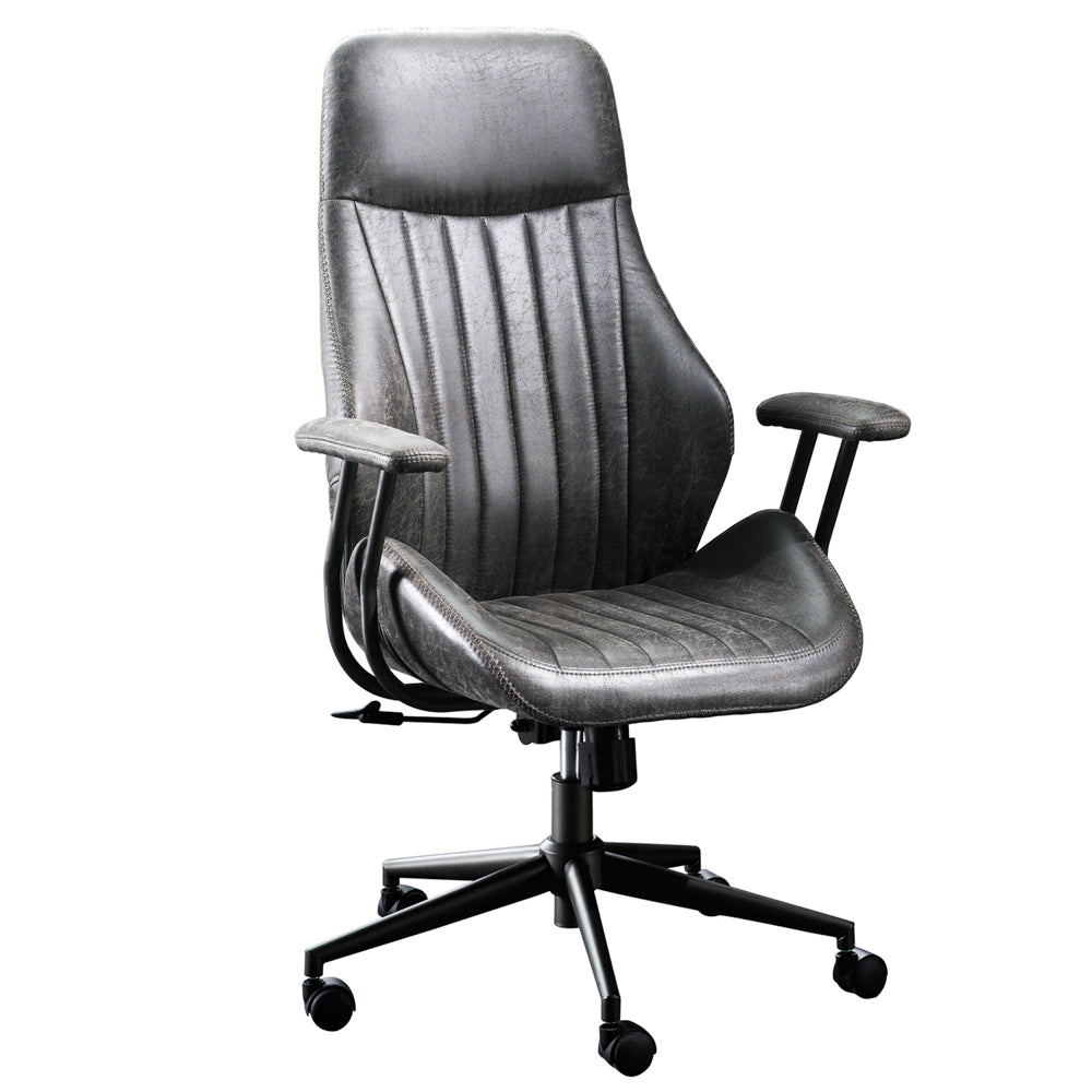 Ovios Office Chair Ergonomic High Back Suede Fabric for Executive or Home Office-Dark Grey