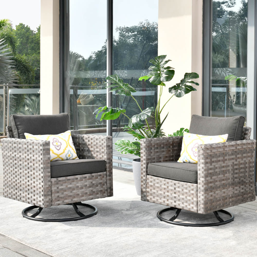 OVIOS Rocking Chair Outdoor Table and Chairs matching BBR broad handrails series