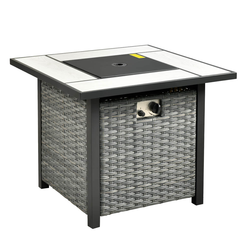 OVIOS Patio Propane Outdoor 30'' Fire Pit Table with Lid for Pet Sofa Series