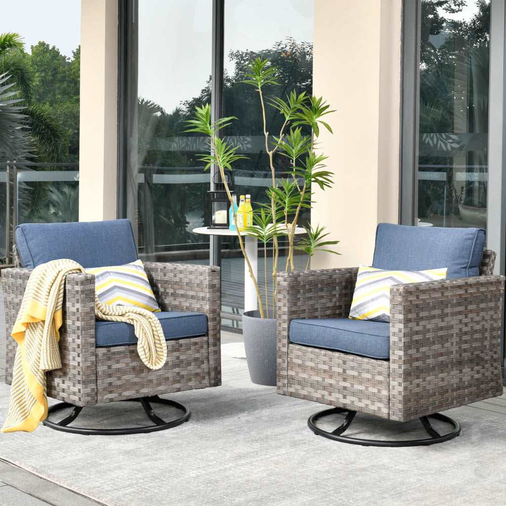 OVIOS Rocking Chair Outdoor Table and Chairs matching BBR broad handrails series