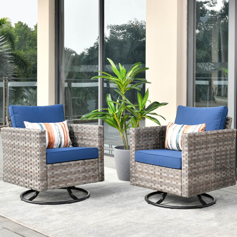 OVIOS Rocking Chair Outdoor Table and Chairs matching BBR broad handrails series