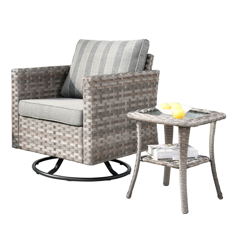 OVIOS Rocking Chair Outdoor Table and Chairs matching BBR broad handrails series