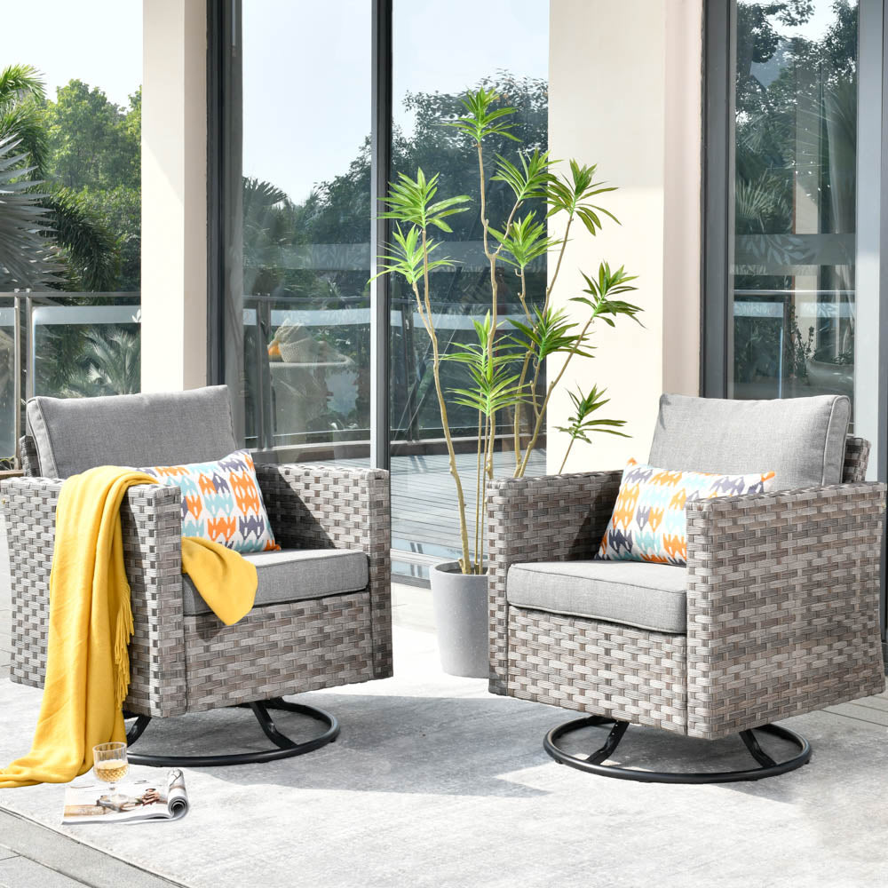 OVIOS Rocking Chair Outdoor Table and Chairs matching BBR broad handrails series