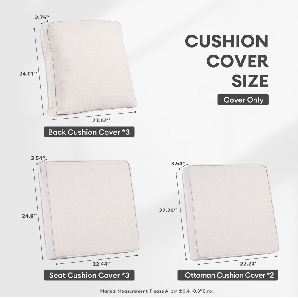 Ovios Kenard Series Replacement Seat, Back Cushion Cover(Refer to the Dimension in Description,Only cover)