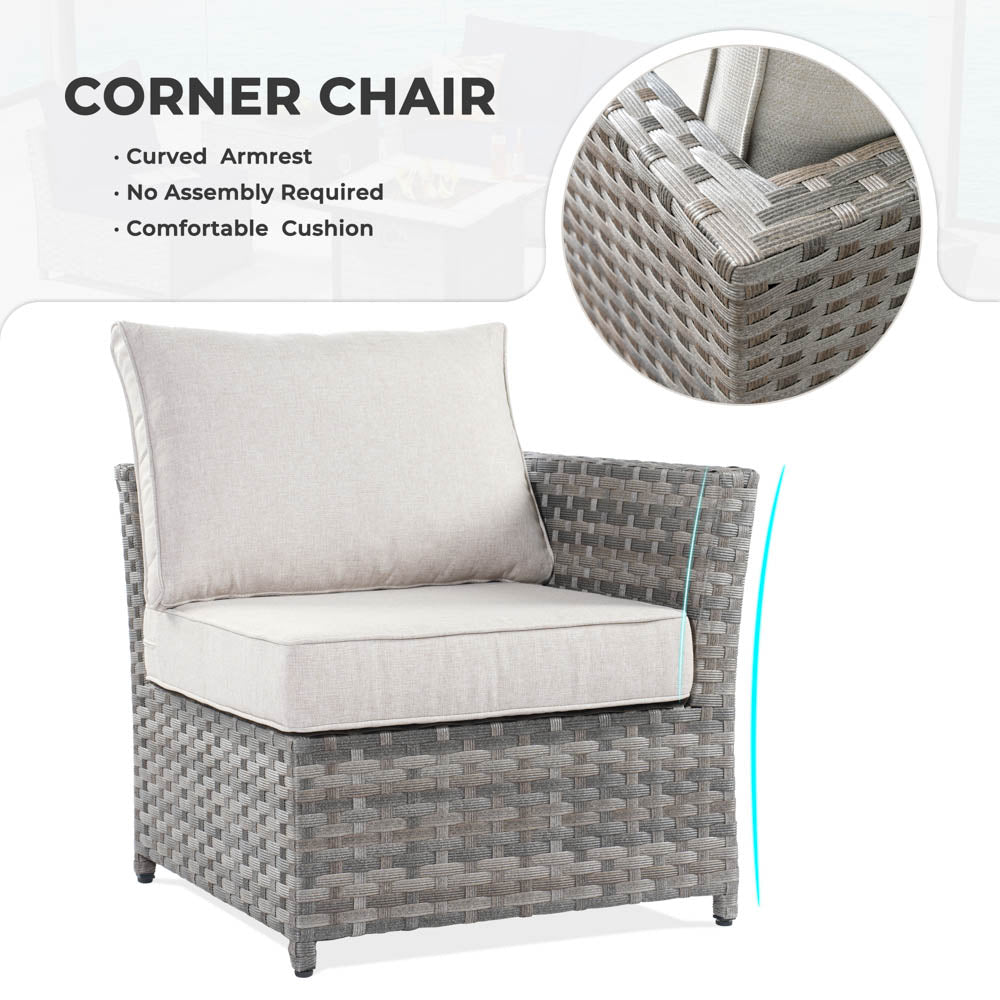 OVIOS New Rimaru Series Patio Furniture Set 9-Piece include Swivel Chairs Set Partially Assembled