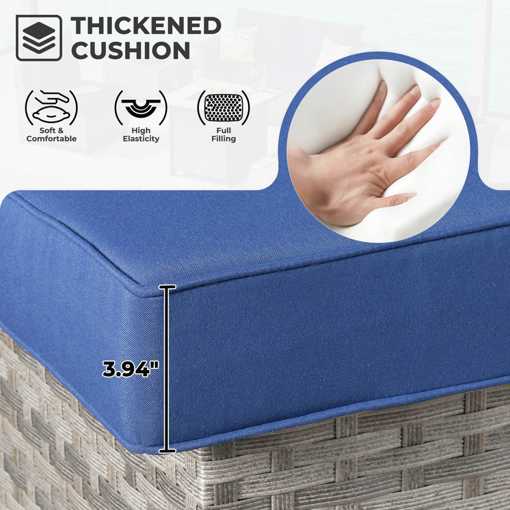 OVIOS New Rimaru Series Patio Furniture Set 9-Piece include Swivel Chairs Set Partially Assembled